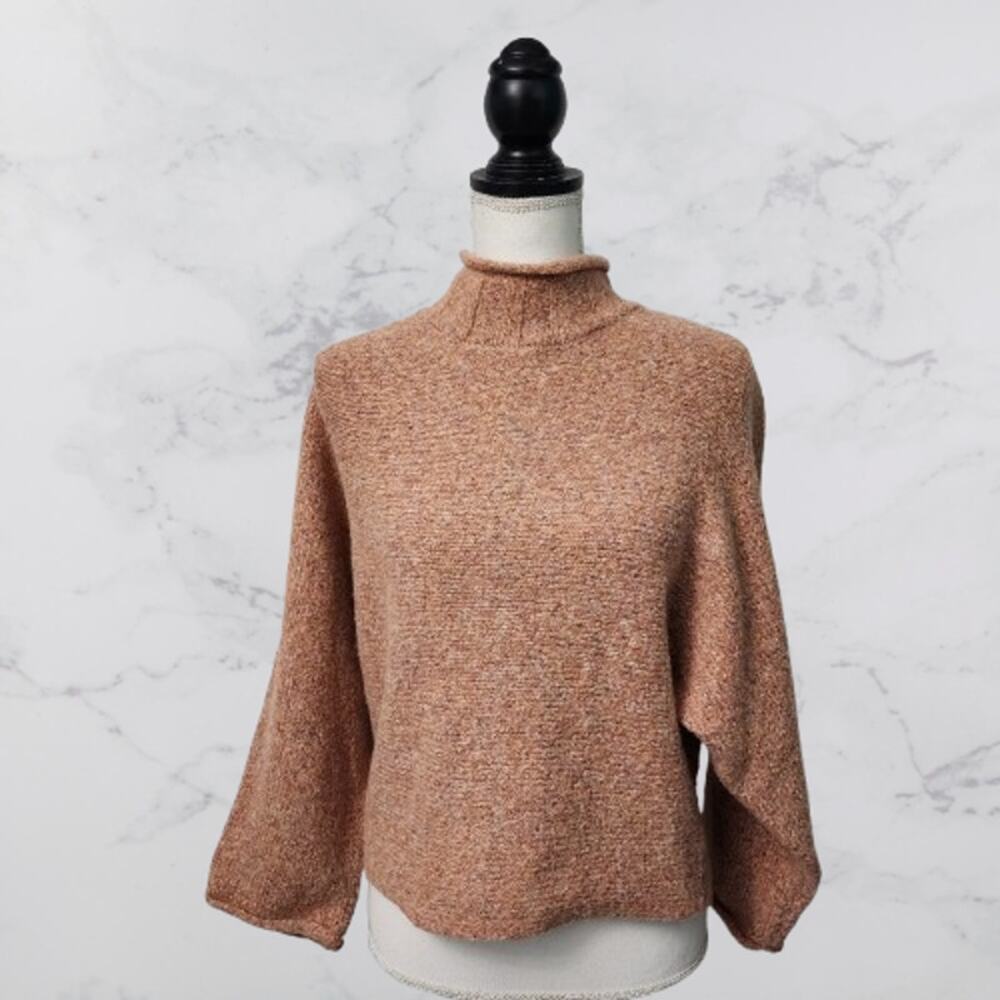 William Rast Peach Color Sweater Medium Dolman Wide Sleeve Cropped